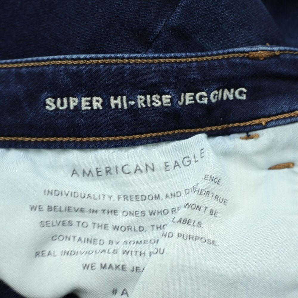 American Eagle Jegging Jeans Women's 18R Super High-Rise 28" Inseam Destroyed - Picture 11 of 16